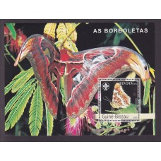 FLORES MARIPOSAS HOJA BLOQUE CON ESTAMPILLAS NUEVAS MINT GUINEA BISSAU BOY SCOUT